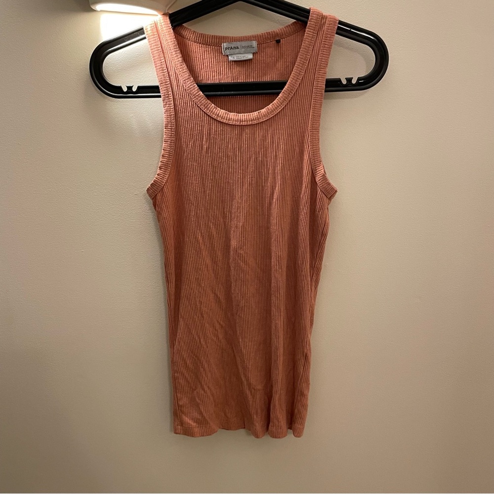 Prana Ribbed Tank Top - Coral
